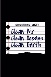 Shopping List Clean Oceans Clean Earth