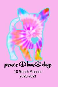Peace Love Dogs 18 Month Planner 2020-2021