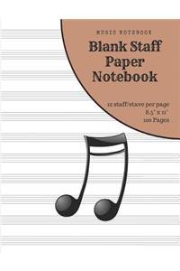 Blank Staff Paper Notebook