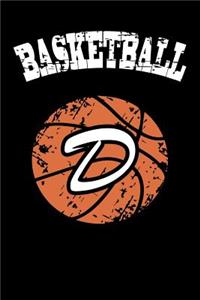 D Monogram Initial Basketball Journal