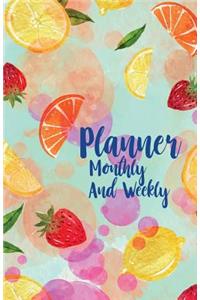 Planner monthly and weekly