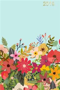 2019 Daily Planner Pretty Floral Design 384 Pages