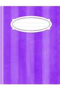 Purple Stripe Writing Book