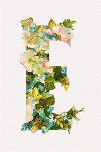 Floral Initials Dot Grid Journal - E
