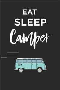 Eat Sleep Campervan Notebook