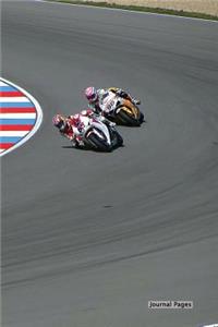 Journal Pages - Mortorcycle Race (Unruled)