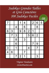 Sudokus Grandes Tailles et Gros Caractères - Niveau Facile - N°8