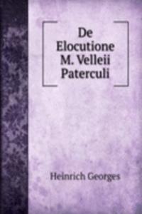 De Elocutione M. Velleii Paterculi