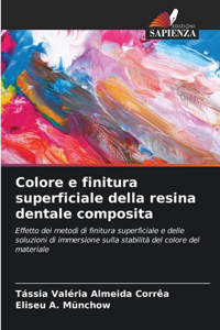 Colore e finitura superficiale della resina dentale composita