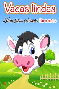 Libro para colorear de vacas lindas para niños