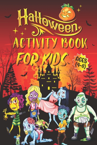 Halloween Activity Book For Kids Ages 4-8