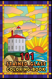101 Stained Glass Coloring Book