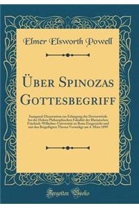 Über Spinozas Gottesbegriff: Inaugural-Dissertation zur Erlangung der Doctorwürde bei der Hohen Philosophischen Fakultät der Rheinischen Friedrich-Wilhelms-Universität zu Bonn Eingereicht und mit den Beigefügten Thesen Verteidigt am 4. März 1899