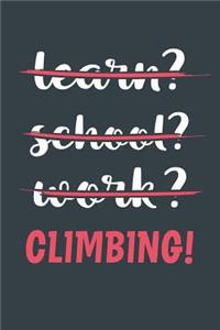 Learn? School? Work? Climbing!