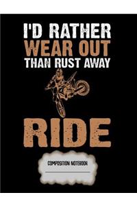 Jumping Dirt Bike Rider Composition Notebook