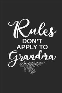 Rules Don't Apply To Grandma: Funny Grandmother Memory Keepsake Diary, Grandma Writing Notebook, Fun Activities Planner Journal