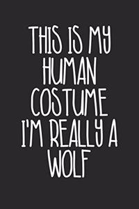 Halloween Notebook - Halloween Gift for Animal Lover - Halloween Wolf Journal - Wolf Diary