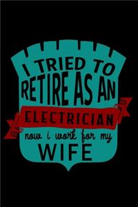 I tried to retire as a electrician now I work for my wife