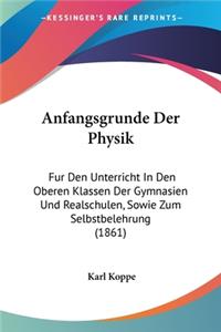 Anfangsgrunde Der Physik