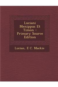 Luciani Menippus Et Timon