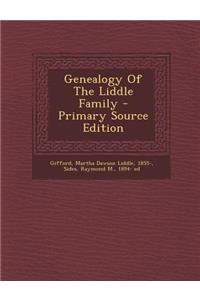 Genealogy of the Liddle Family