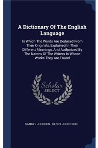 Dictionary Of The English Language