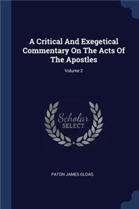 A Critical And Exegetical Commentary On The Acts Of The Apostles; Volume 2