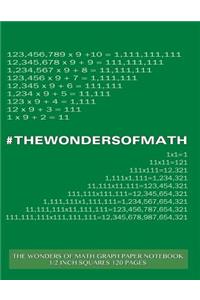 The Wonders of Math Graph Paper Notebook 1/2 inch squares 120 pages
