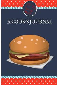 A Cook's Journal Big Burger: 150 Blank Recipe Book 6x9