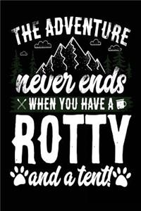 The Adventure Never Ends When You Have A Rotty And A Tent
