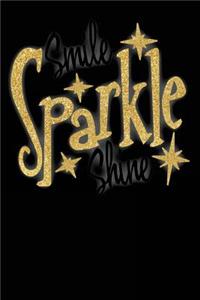Smile Sparkle Shine: Blank Unlined Journal
