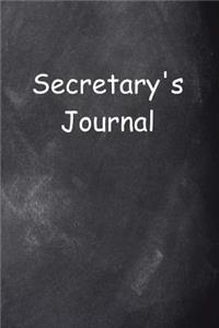 Secretary's Journal Chalkboard Design