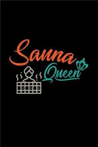 Sauna queen: 6x9 Sauna - lined - ruled paper - notebook - notes