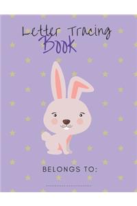 Letter Tracing Book: Handwriting Paper for Kids Ages 3-5 with Rabbit - Writing Practice for Preschoolers - Connecting Dotted Letters - Printing Workbook - Learning Calli