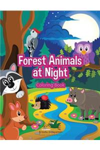 Forest Animals at Night Coloring Book