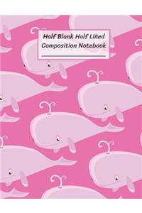 Half Blank Half Lined Composition Notebook