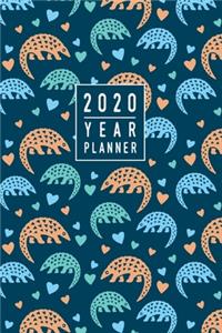 Pangolin Planner 2020. Cute Pangolin Pattern: Daily, Weekly & Monthly Calendar Diary