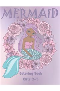 Mermaid Coloring Book Girls 3-5