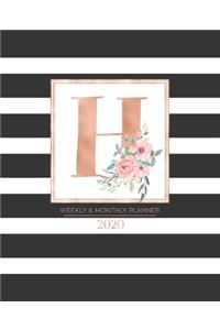 Weekly & Monthly Planner 2020 H