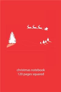 christmas notebook 120 pages squared