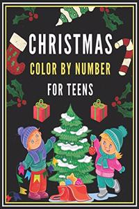 Christmas Color By Number for Teens