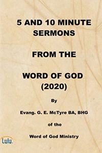 5 and 10 Minute Sermons from the Word of God (2020)