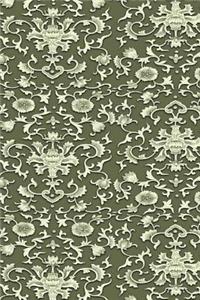 Moss Green Asian Damask Journal