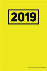 2019 Undated Weekly Monthly Planner Notebook