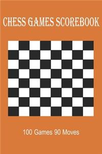 Chess Games Scorebook 100 Games 90 Moves