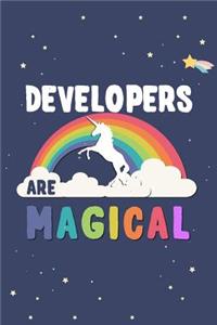 Developers Are Magical Journal Notebook: Blank Lined Ruled for Writing 6x9 120 Pages