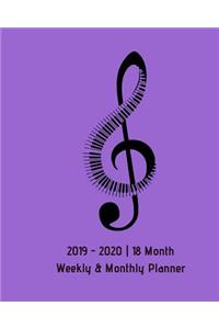 2019 - 2020 18 Month Weekly & Monthly Planner