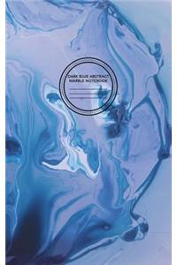 Dark Blue Abstract Marble Notebook
