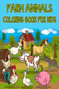 Farm Animals Coloring Book for Kids