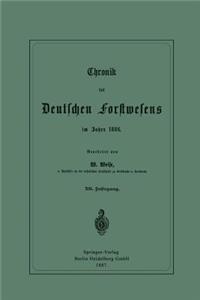Chronik des Deutschen Forstwesens im Jahre 1886